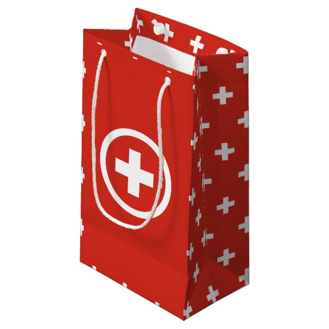 Schweiz flagga Gift Bag (Framsidan Vinklad)