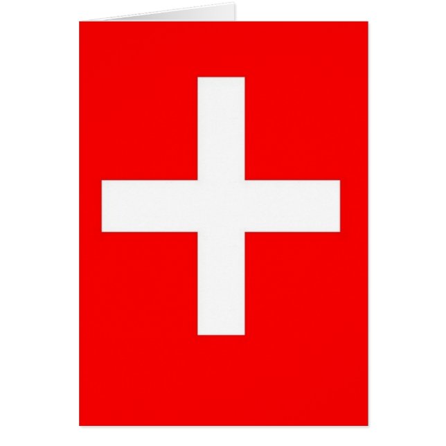 Schweiz Flagga Hälsningskort (Framsidan)