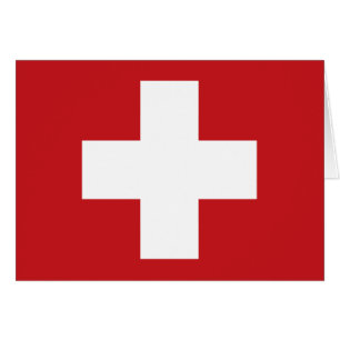 Schweiz Flagga Hälsningskort