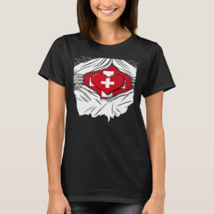 Schweiz flagga hem t shirt