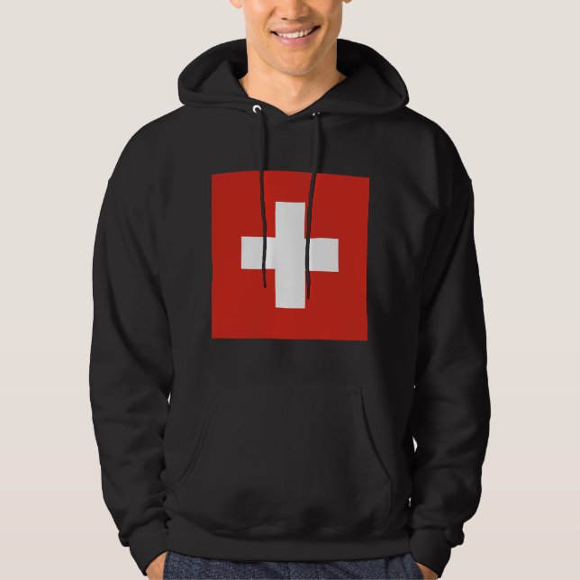 Schweiz flagga hoodie (Framsida)