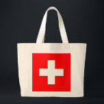 Schweiz Flagga Jumbo Tygkasse<br><div class="desc">Schweiz Flagga</div>