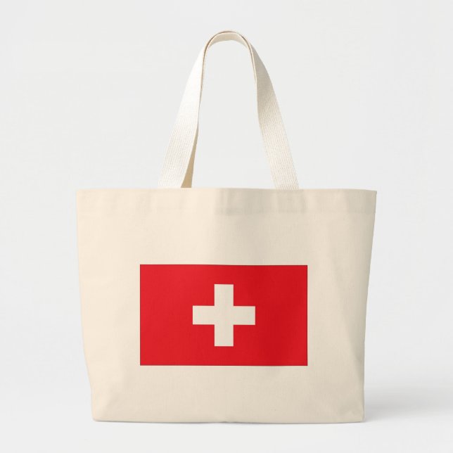 Schweiz flagga jumbo tygkasse (Framsidan)