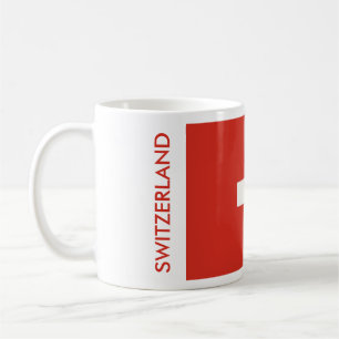SCHWEIZ FLAGGA KAFFEMUGG