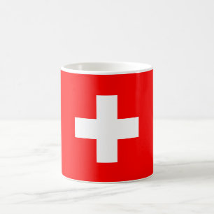 Schweiz Flagga Kaffemugg