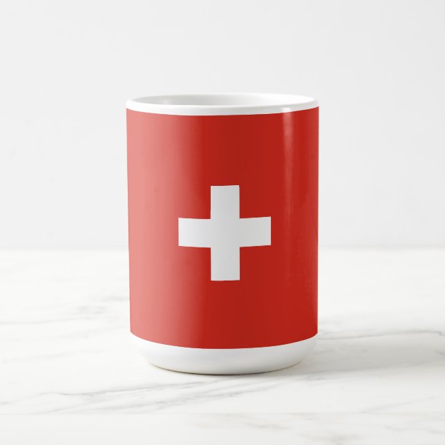Schweiz flagga kaffemugg (Center)