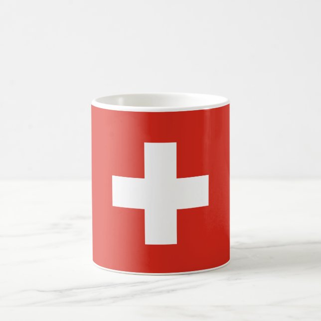 Schweiz flagga kaffemugg (Center)