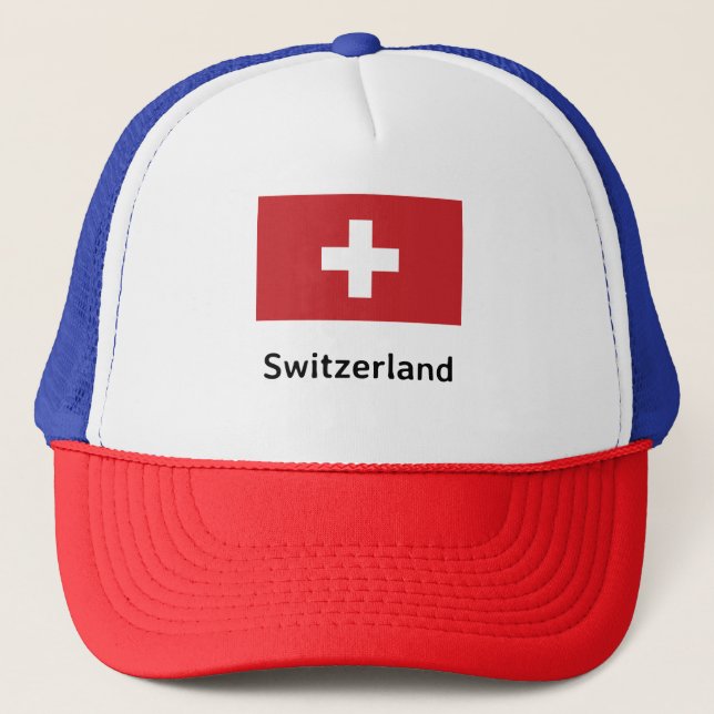 Schweiz Flagga Keps (Framsida)