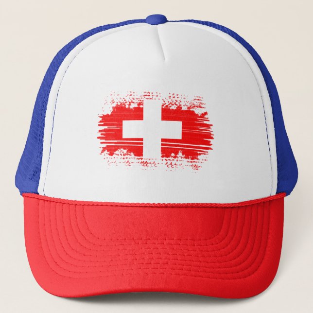 Schweiz flagga keps (Framsida)