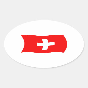 Schweiz Flagga Klistermärke