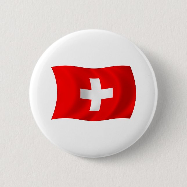 Schweiz Flagga-knapp Knapp (Framsida)
