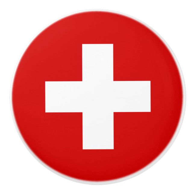 Schweiz flagga knopp (Framsidan)