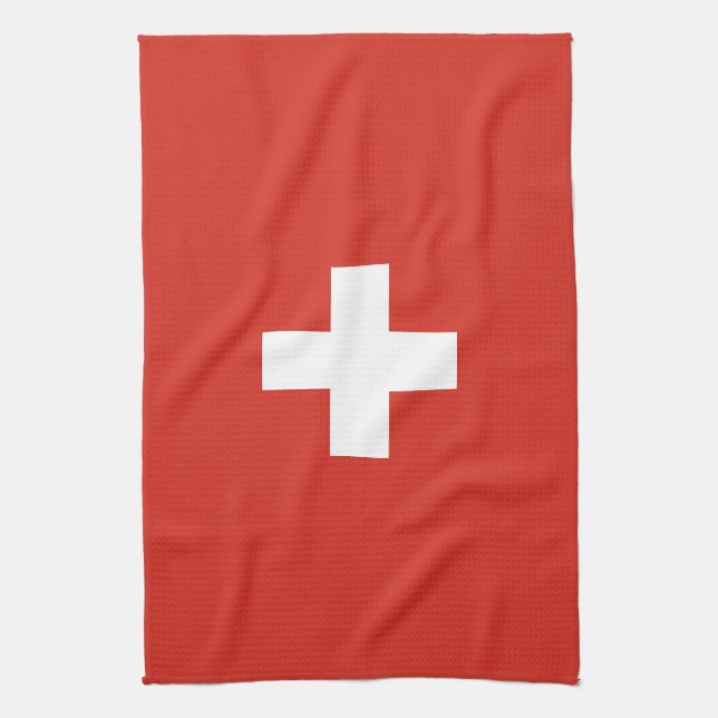 Schweiz flagga kökshandduk (Vertikal)