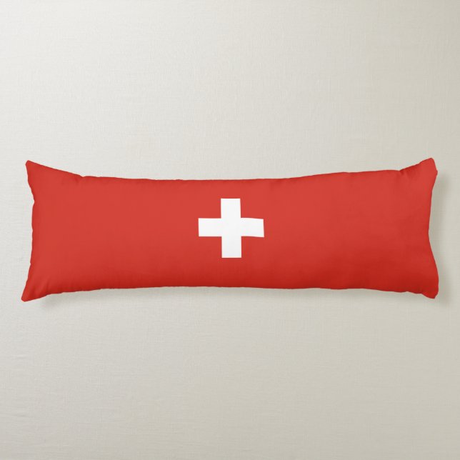 Schweiz flagga kroppskudde (Framsidan)