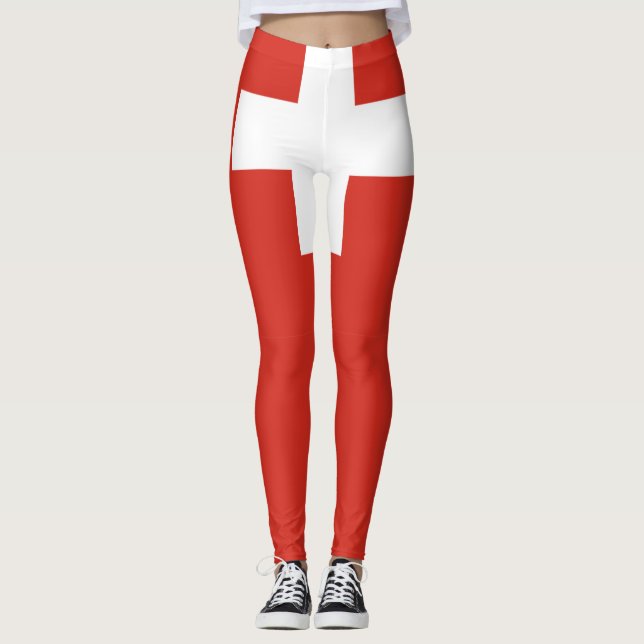 Schweiz flagga Leggings (Framsida)