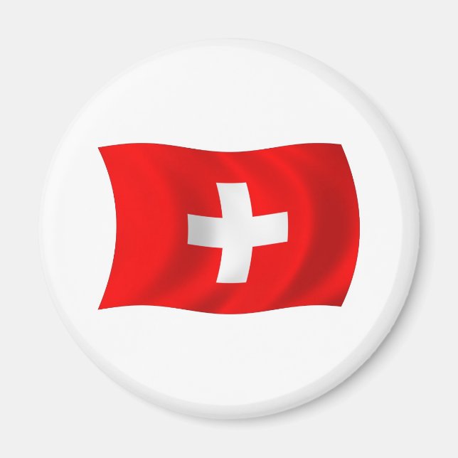 Schweiz Flagga Magnet (Framsidan)