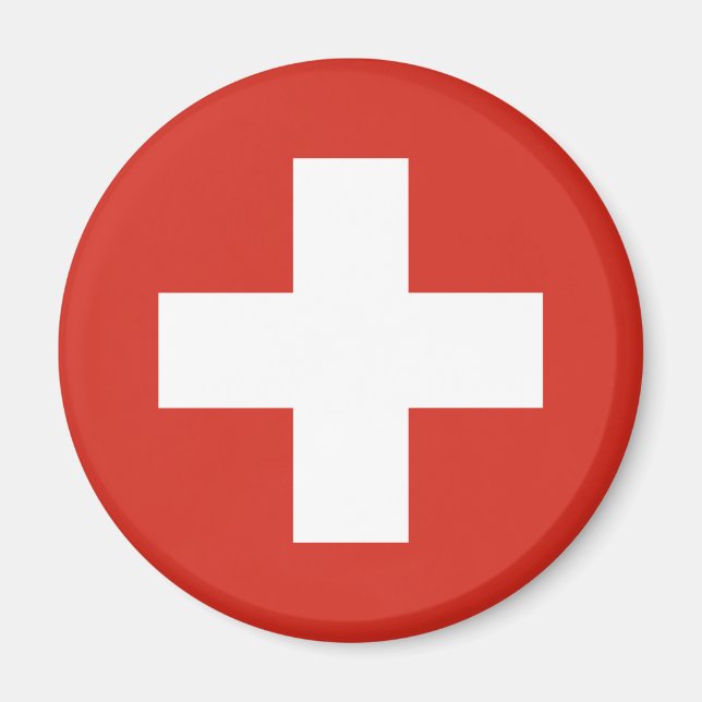 Schweiz flagga magnet (Framsidan)