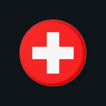 Schweiz Flagga Magnet<br><div class="desc">Schweiz Flagga</div>