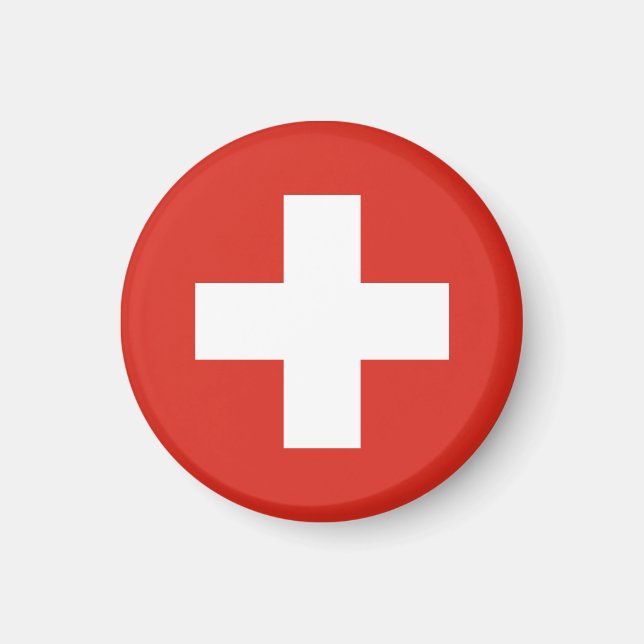 Schweiz flagga magnet (Framsidan)