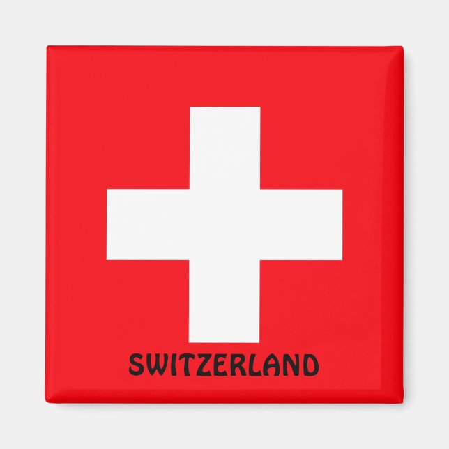 Schweiz flagga magnet (Framsidan)