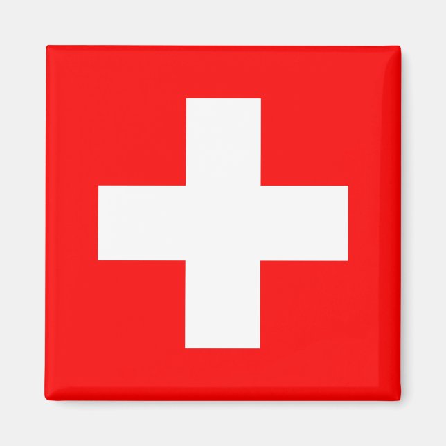 Schweiz flagga magnet (Framsidan)