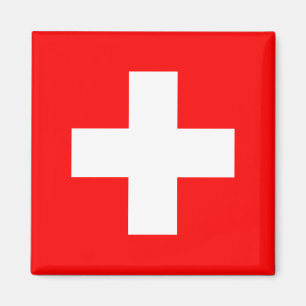 Schweiz Flagga Magnet