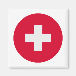 Schweiz Flagga Magnet
