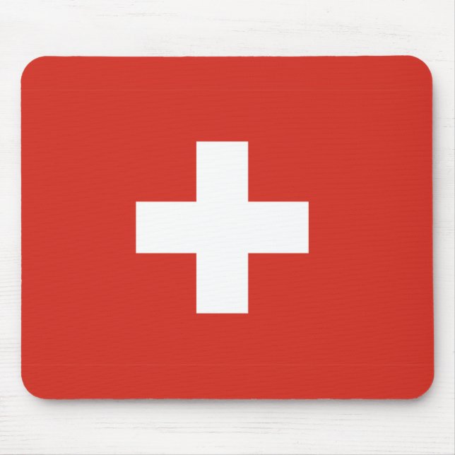Schweiz flagga Mousepad Musmatta (Framsidan)
