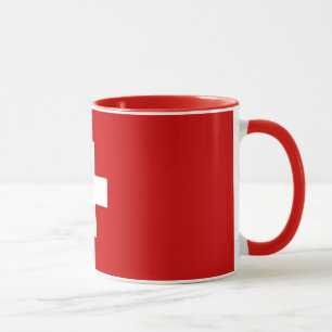 Schweiz flagga mugg