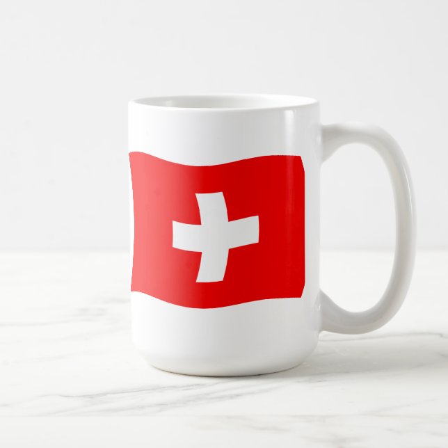 Schweiz Flagga Mugg (Höger)