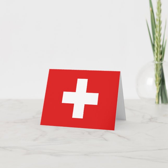 Schweiz Flagga Notecard Kort (Framsida)