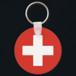 Schweiz flagga nyckelring<br><div class="desc">Schweiz flagga</div>
