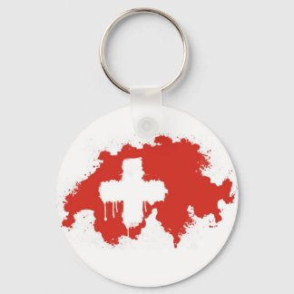 Schweiz Flagga Nyckelring