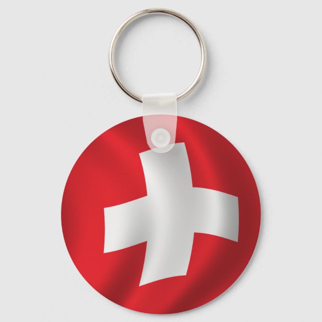 Schweiz flagga nyckelring (Framsida)
