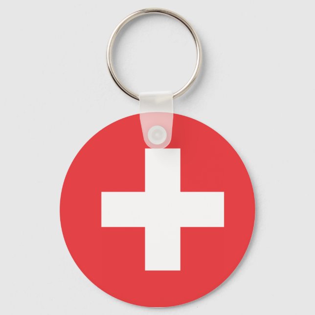 Schweiz flagga nyckelring (Framsida)