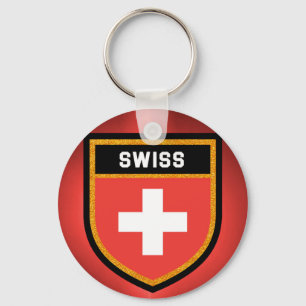 Schweiz Flagga Nyckelring
