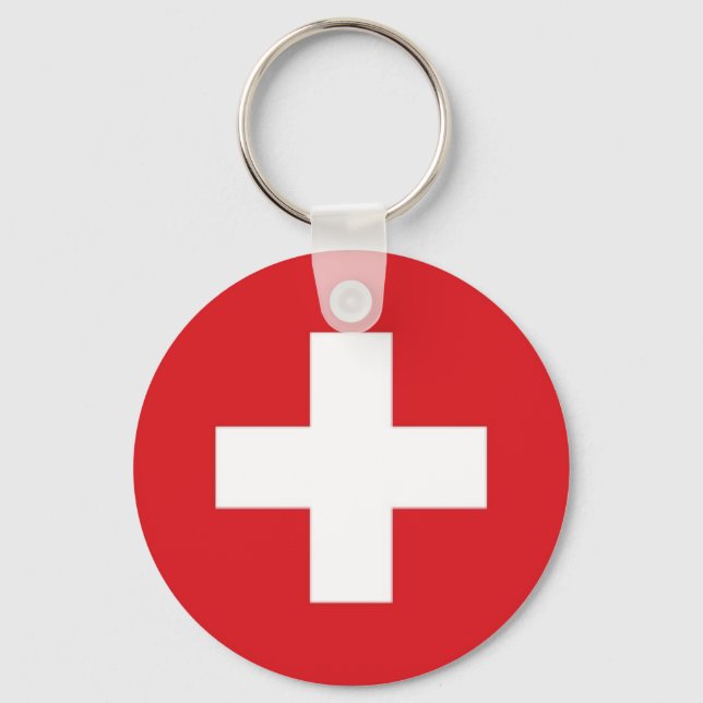 Schweiz flagga nyckelring (Framsida)