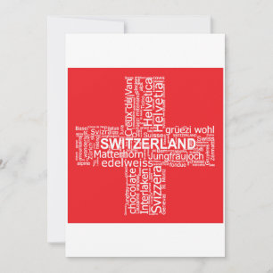 Schweiz Flagga Ord Cloud