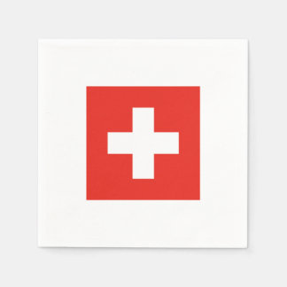 Schweiz Flagga Pappersservett