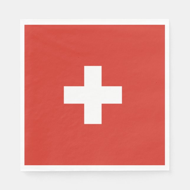 Schweiz flagga Pappersservett (Framsidan)