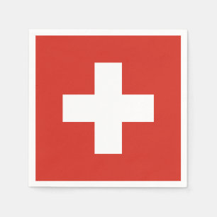 Schweiz flagga pappersservett