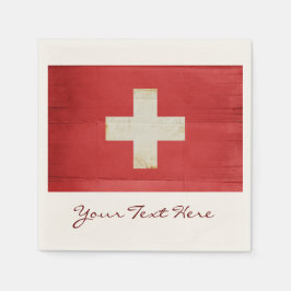 Schweiz Flagga Party Napkins Pappersservett