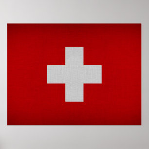 Schweiz flagga poster