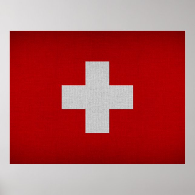 Schweiz flagga poster (Framsidan)