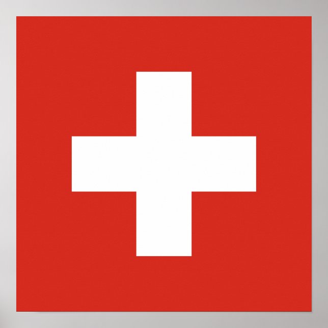 Schweiz flagga poster (Framsidan)