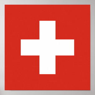 Schweiz flagga poster