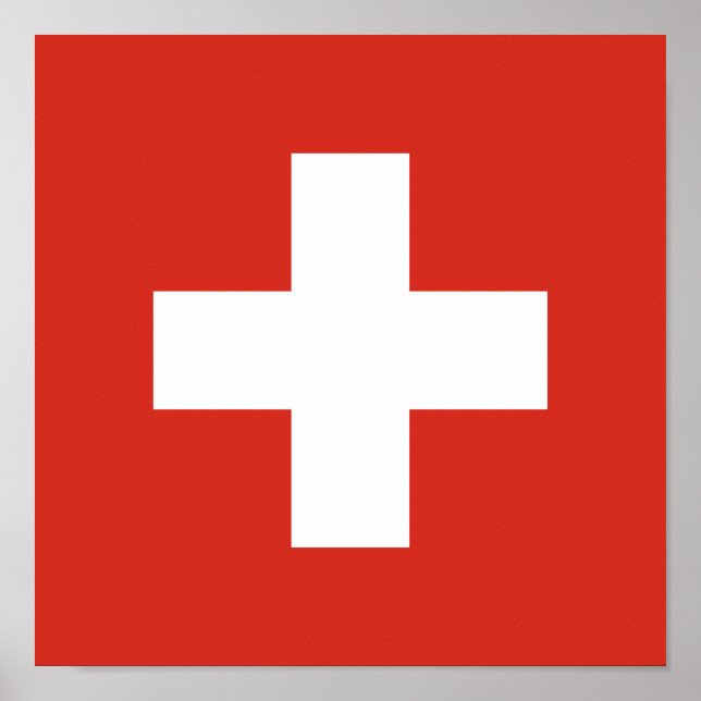 Schweiz flagga poster (Framsidan)
