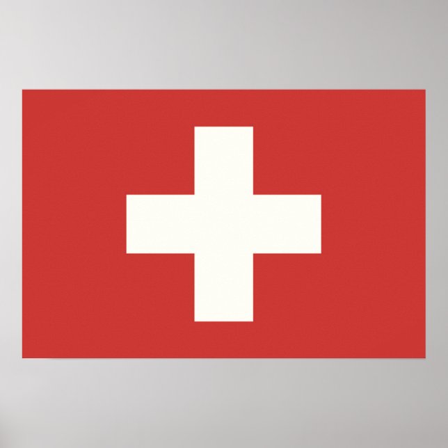 Schweiz flagga poster (Framsidan)