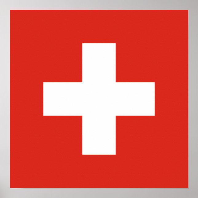 Schweiz flagga poster (Framsidan)