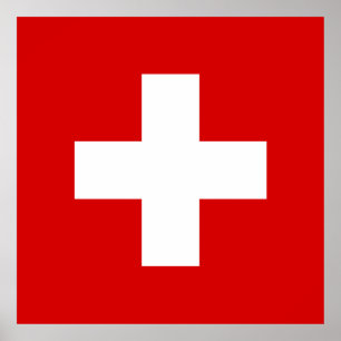 Schweiz flagga poster